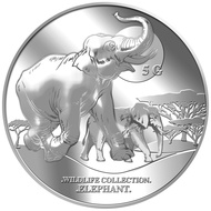 999 Pure Silver | 5g Elephant Silver Medallion