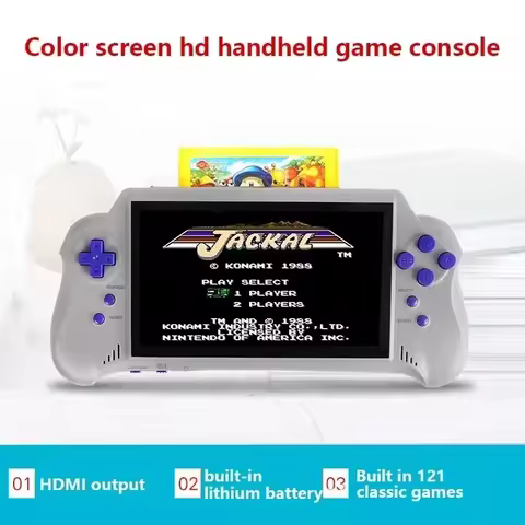 HG-918 7 inch Retro Handheld Game Console Support Home Game Cartridge Game Console Double Wireless G