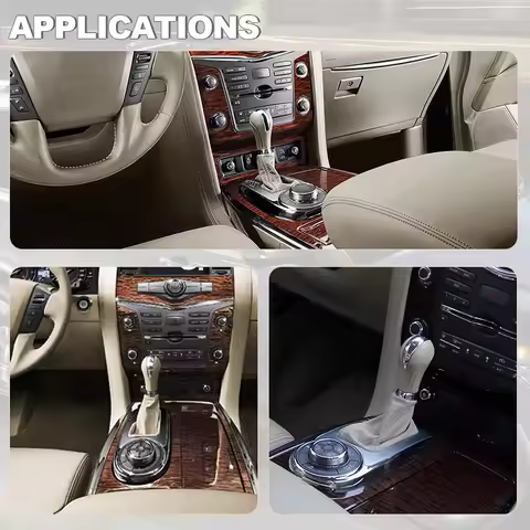 Black Beige Automatic Gear Shift Knob For Nissan Patrol Y62 Nissan Infiniti G25 G37 FX37 EX37 QX70 Q