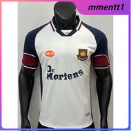 High Quality 97-98 West Ham Away Soccer Jersey Men's Retro Style Football T-shirt