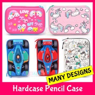 ♥42 Designs♥Smiggle Quality Hardtop Pencil Case Box Holder★Embossed Design Kids Stationery