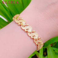 Alifia 22K Gold Plated Dragon Scale Chain Bracelet