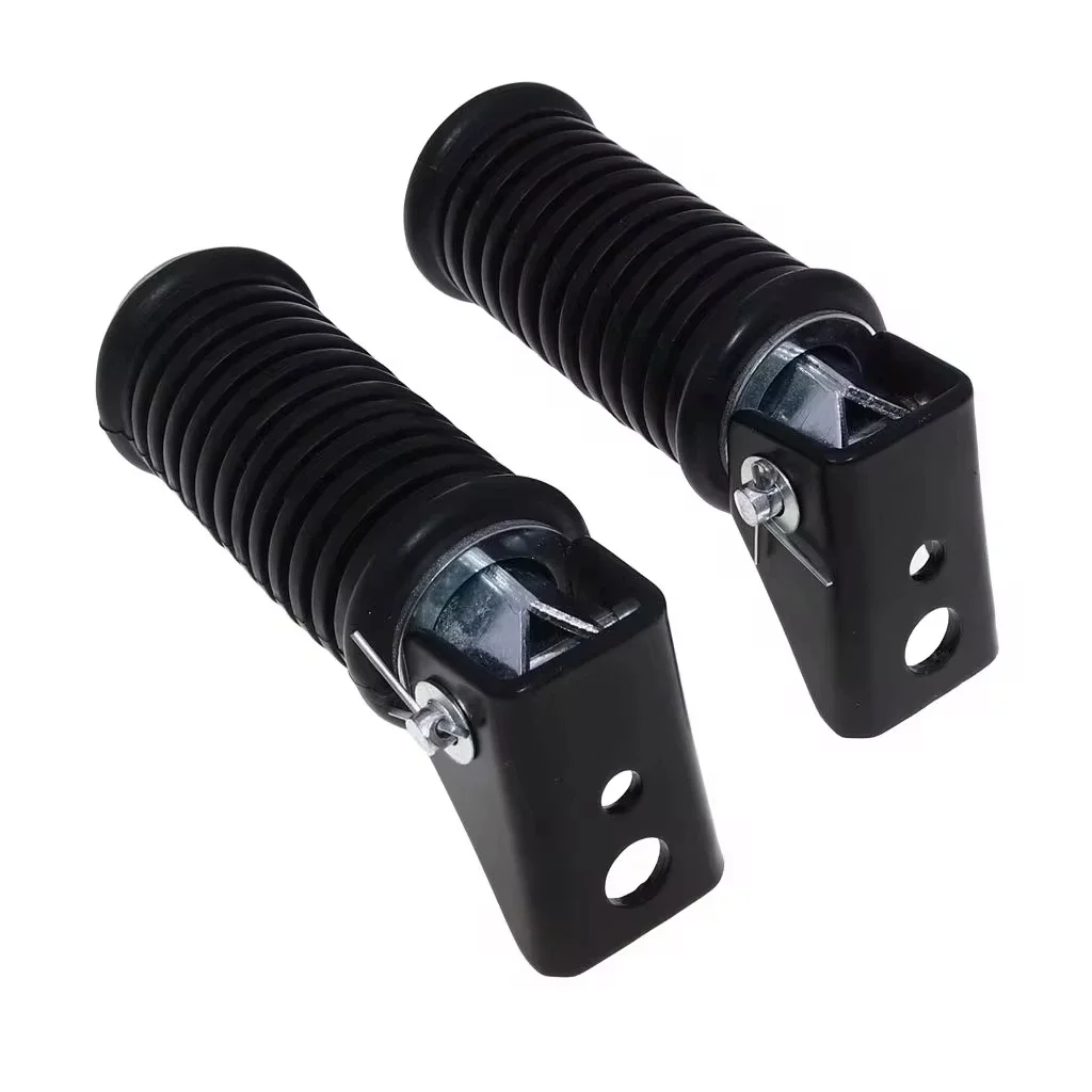 1 Pair Motorcycle Rear Foot Pegs Footrests Passenger Pedals Compatible with Suzuki GS125 GN125 Motor