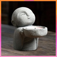 [Kloware2] Buddha Statue Candlestick Resin Figurine Candle Stand Tealight Candleholder