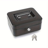 Metal Cash Box with Money Tray and Lock, Money Box with Cash Tray, Cash Drawe