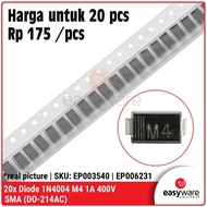 20x Diode 1N4004 M4 1A 400V SMA DO-214AC Diode M4 1N 4004 SMD SMT