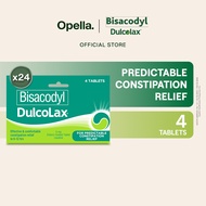 Dulcolax Relieve Constipation Reduction of Straining and Support Bowel Movement 4 Tablets x24