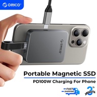 ORICO 1TB Magnetic SSD, PD100W Charging, 4K ProRes HDR, 1000MB/s USB 3.2, Portable External Drive fo