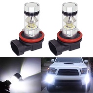 2pcs Lampu Kabut Led mobil H11 H8 4300K 100W 1500LM Super Terang Warna Putih/ Kuning