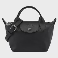 LONGCHAMP LE PLIAGE XTRA系列牛皮手提/斜背兩用水餃包(迷你) 黑