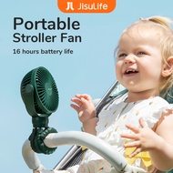 JISULIFE Stroller Fan Life1 Baby Stroller Fan Rechargeable Clip On Fan 4 Speeds  4000mAh Battery Mut