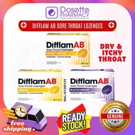 DIFFLAM AB ANTIBACTERIAL SORE THROAT LOZENGES 6S/24S - BLACKCURRANT, LEMON, ORANGE, HONEY LEMON - DR