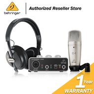 Behringer U-PHORIA STUDIO Complete Recording/Podcasting Bundle with UM-2, C-1 Mic and HPS-5000 (UPHO