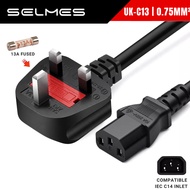 IEC C13 Power Cord 3 x 0.75mm ² Uk 3 Pin Plug for PC Monitor Printer Pdu Ups Power Supply Cable