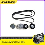 Engine Parts Serpentine Belt Tensioner Pully Fit 2.8 L ENS For Jeep Wrangler JK 2.8L CRD 2007-2018 E