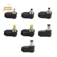 PUREHAIRBEAUTY DC Power Male Plug, 5.5x2.1mm 5.5x2.5 mm Right Angle 90 Degree Welding Connector, DC 