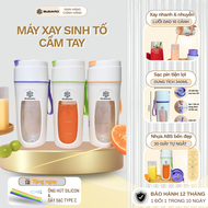 Máy xay sinh tố cầm tay Bugaro dung tích 340ml lưỡi dao 10 cánh inox 304 xay hoa quả siêu nhuyễn chỉ