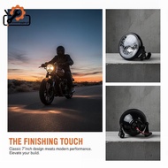[LOV] Riding Gear 7 Inch H4 LED 35W Headlight Motorcycle for Night Journeys 9 Wire Turn 【OV】
