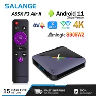 Salange A95X F3 Air II สมาร์ททีวีกล่อง Android11 Amlogic S905W2 RGB BT5.0 AV1 3D 2.4G และ 5G Wifi 4K