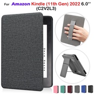 Handheld Ereader Cloth style E-book Cover For All-New 6.0" Kindle (11th Gen) 2022 E-book Flip Cover 