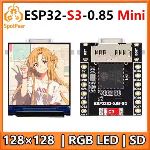 ESP32-S3 LCD Mini Tiny Development Board 0.85 inch Display 0.85inch Screen 128x128 SD-Port For Ardui