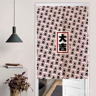 The Curtain?Decorative Curtain?Fabric Household Half Curtain Door Curtain Japanese Style Kitchen Partition Curtain Bedro