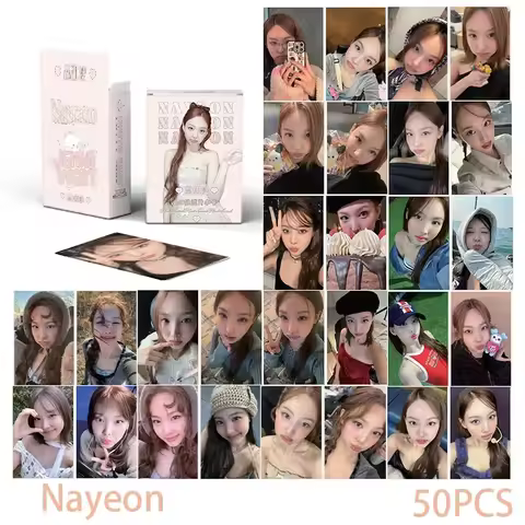 50pcs/set KPOP TWICENew Album Laser Card LOMO Card AEYOUNG DAHYUN JIHYO MOMO NAYEON Girl Collection 