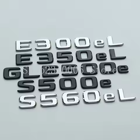 2017 Letters E300eL E350eL S500eL S560eL GLC350e GLE350e GLE500e ABS Emblem for Car Trunk Nameplate 