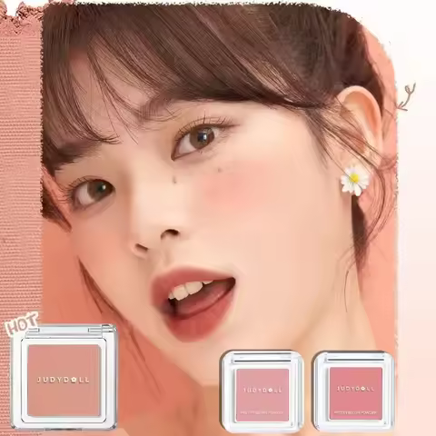Judydoll Monochrome Blush Portable Silky Cream Multipurpose Blusher Long Lasting Nude Natural Bright