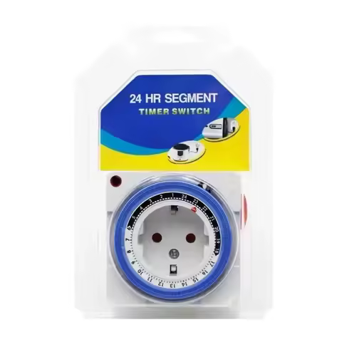 24 Hours EU Timer Switch Timer Plug in Mechanical Grounded Programmable Smart Countdown Switch Socke
