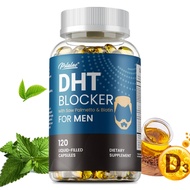 DHT Blocker Men's with Saw Palmetto and Biotin Supplement, Hair Growth Formula in Liquid Filled Caps