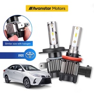 2PCS *1 Year Warranty* Toyota Vios Mini 1:1 Car LED Headlight Headlamp Foglight 4300K/6000K H4 H8/H1