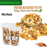 Mix Nuts Roasted Cashew | Almond | Pistachio | Walnut Gajus Kacang Healthy Mixed Nuts 100g/250g/500g