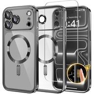 เคสกันกระแทกมาตรฐานกองทัพ สำหรับ iPhone 17 Pro Max GOLBINBOX แฟชั่น แม่เหล็ก พร้อมฟิล์มกระจก ปกป้องก