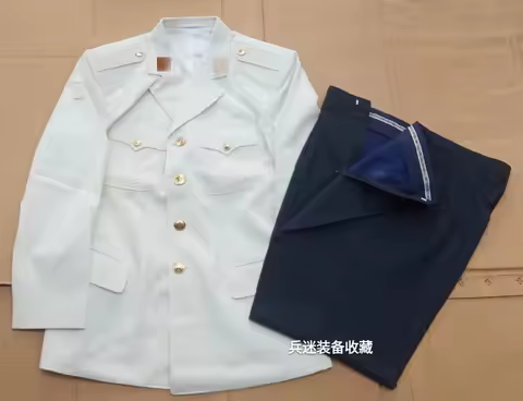 Chinese Seaman Uniform White Jacket Blue Pants Informal Suit