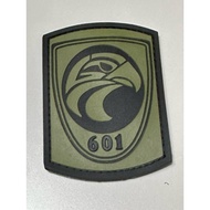 ARMY RUBBER PATCH / RUBBER PATCH 601 / FORMASI 601 / 601 /  EMBROIDERY