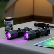 395nm UV Purple Flashlight, Aluminum Alloy Body, Fluorescence & Scorpion Lamp Lampu Suluh UV Ungu 39