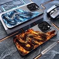 HP IMD Black Softcase Minimalist Dragon Motif Premium Protector Compatiblehp For Iph 17 16 15 14Plus