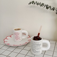 [MINIHOME] DREW Glass Aesthetic Coffee Cup Korean Minimalist Tea Cup Milk Mug Ceramic Glass Vintage 