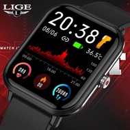 LIGE New Custom couple watch Sports Watches Men IP68 Waterproof bangle watch for women For Android IOS