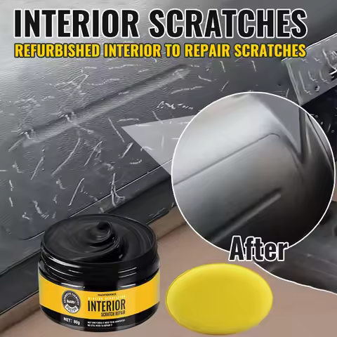 KJM Automotive Interior Scratch Repair Kit - Instrument panel and plastic repair cream enhance shine