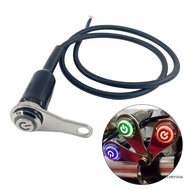 fol 12V Universal Engine Kill Switch On  Button Self-lock Switch Button Motorbike
