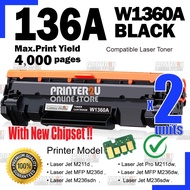 2x Compatible to H* LaserJet M211d M211dw MFP M236d M236dw M236sdn M236sdw H* 136A W1360A H*136A