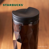 Starbucks（Starbucks）Classic Black Gold Faceted Stainless Steel Traveling Mug473mlLarge-Capacity Water Cup Desktop Cup Co