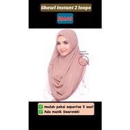 Shawl Instant 2 Loops Dengan Swarovski.