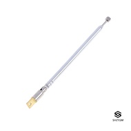 SHZTGM] 1Pc 37cm 5 Section Telescopic Stainless Steel AM FM Radio Universal Antenna new