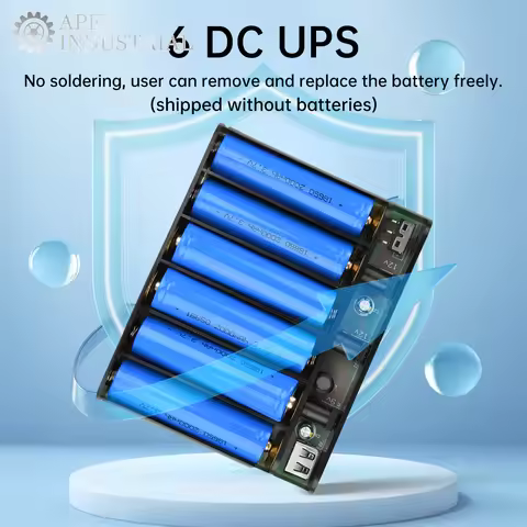 5V 9V 12V Output 6 x 18650 Battery UPS Uninterrupted Power Supply DIY Power Bank Box for House Route