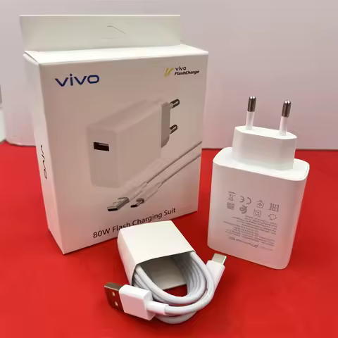 New For Vivo 80W FlashCharge Charger EU Fast Flash Charging Adapter USB Type C Cable For Vivo X300 X