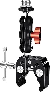 Mic Mount Microphone Clamp, Super Clamp Ball Head Magic Arm with 1/4’’ and 3/8 ‘’ Thread Holes, Comp