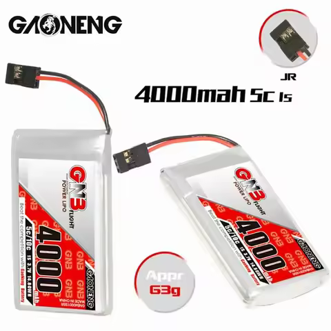 GNB 3.7V 4000mAh 1S1P 5C/10C Transmitter TX Pack Lipo Battery With JR Connector For Sanwa M17 RX RC 